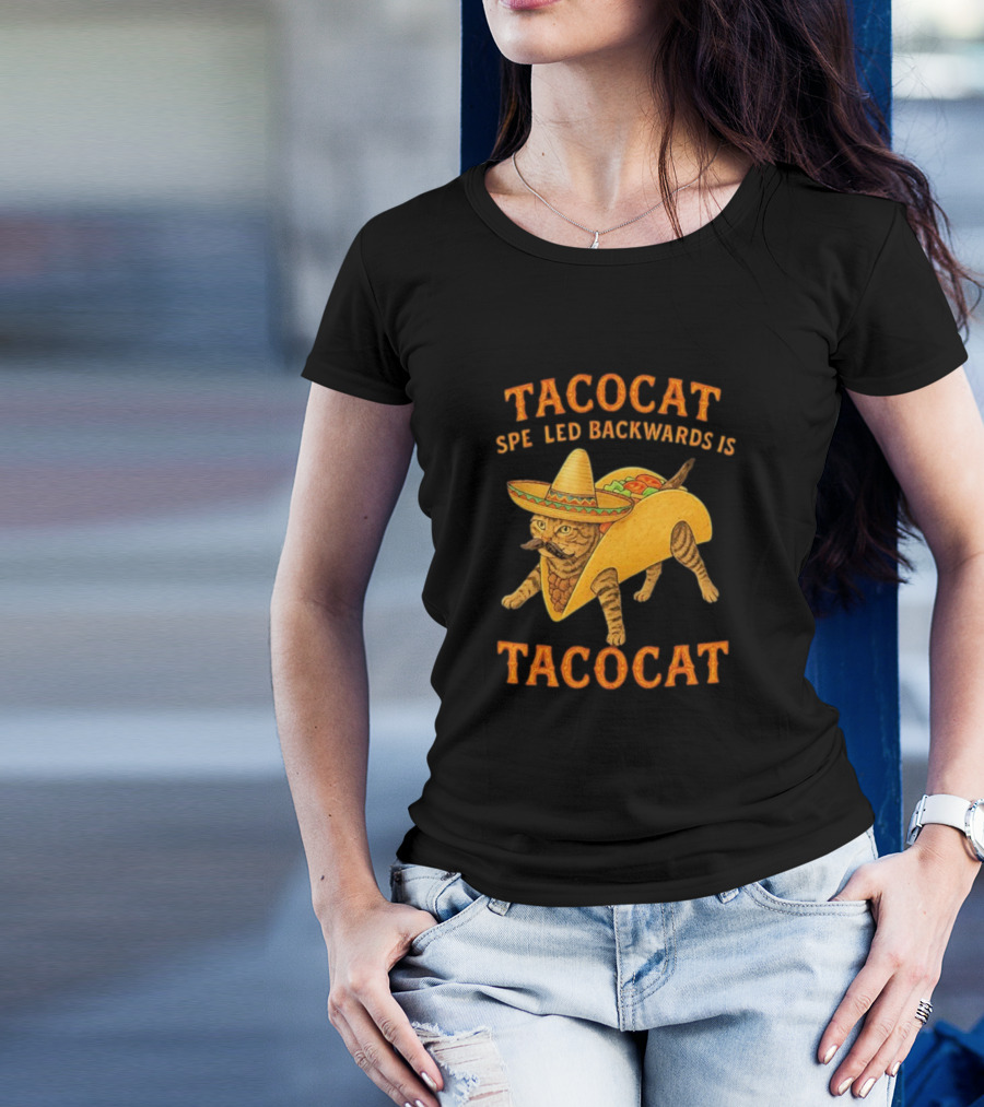 Taco Cat Sombrero Palindrome Humor T-Shirt