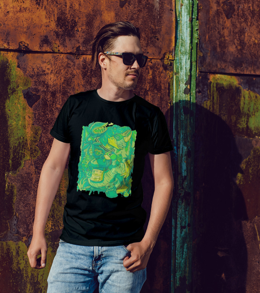 Ten Hundred Green Rhino 10 Hun Adventure T-Shirt