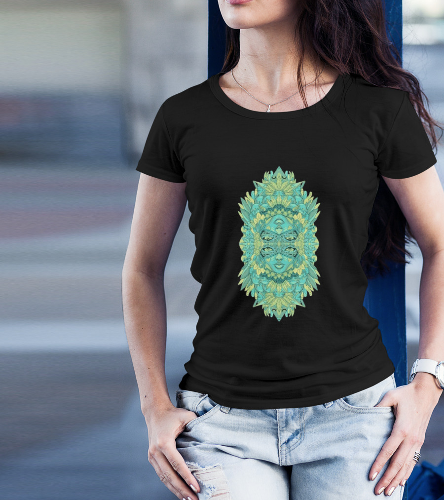 Ten Hundred Reflect Kaleidoscopic Faces Symmetrical Nature T-Shirt