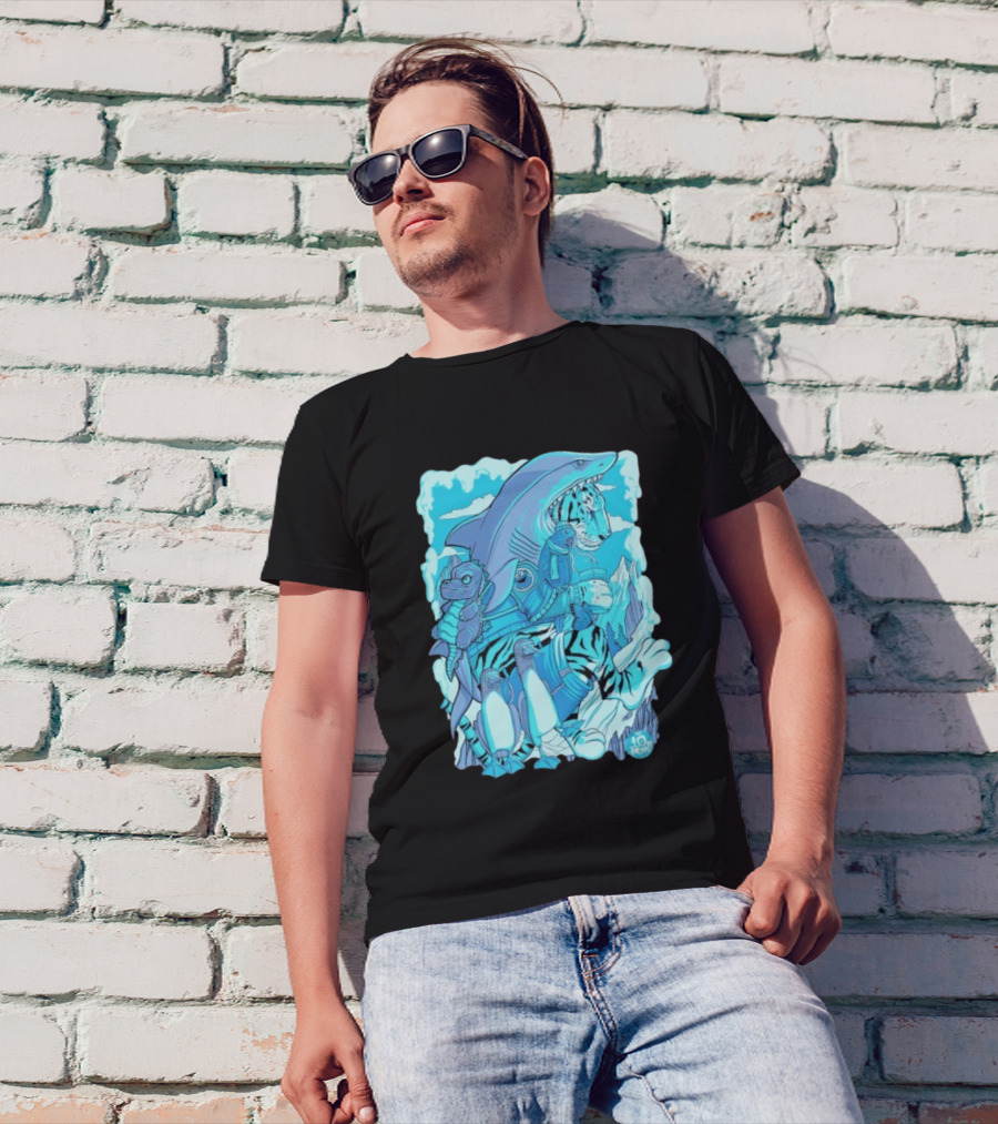 Ten Hundred Siberian Stroll Tiger Shark Creatures Penguins 10 Hun T-Shirt