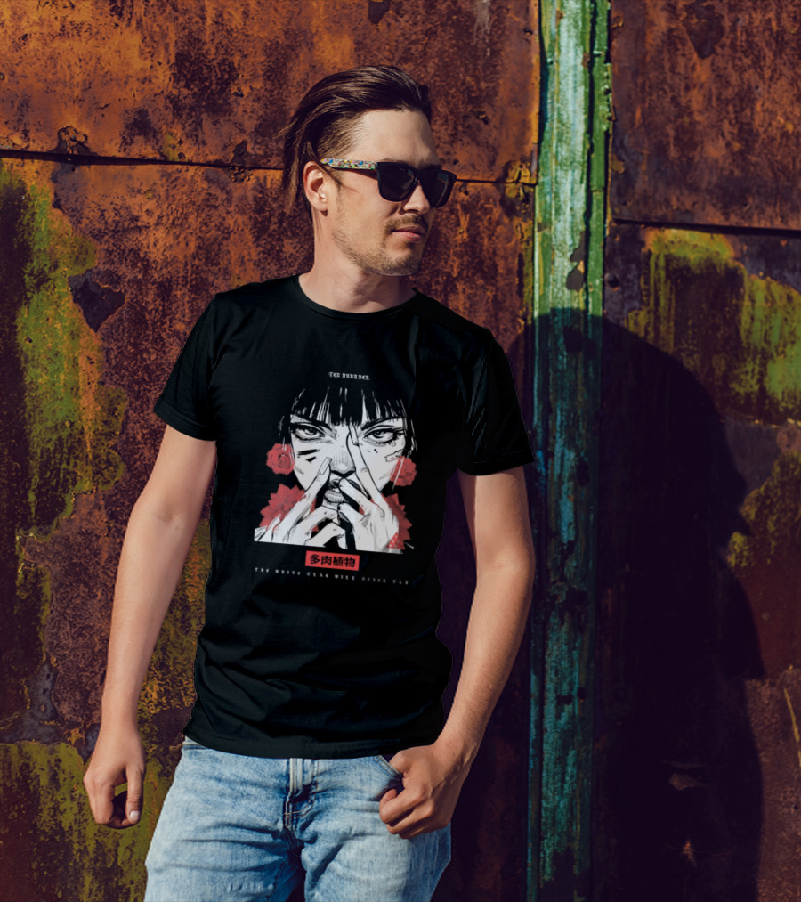 Ten Hundred The White Flag Will Never Fly Succulent Red Rose Manga Art T-Shirt