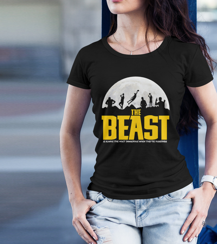 The Beast Is Always The Most Dangerous When They're Vulnerable Silhouettes Moon Scene T-Shirt
