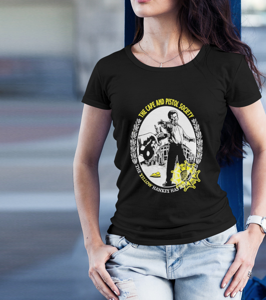 The Righteous Gemstones The Cape And Pistol Society Yellow Hankey Dropped Duelling T-Shirt