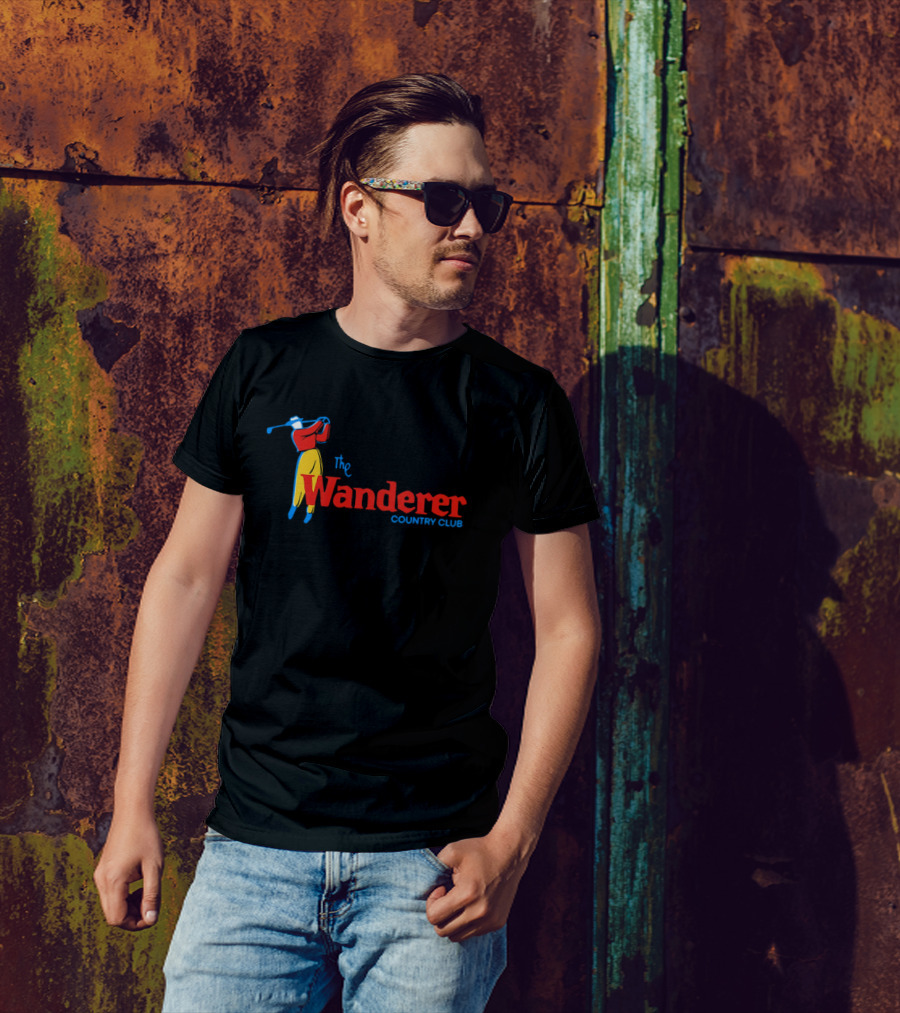 The Wanderer Country Club Golfer Swing Illustration T-Shirt