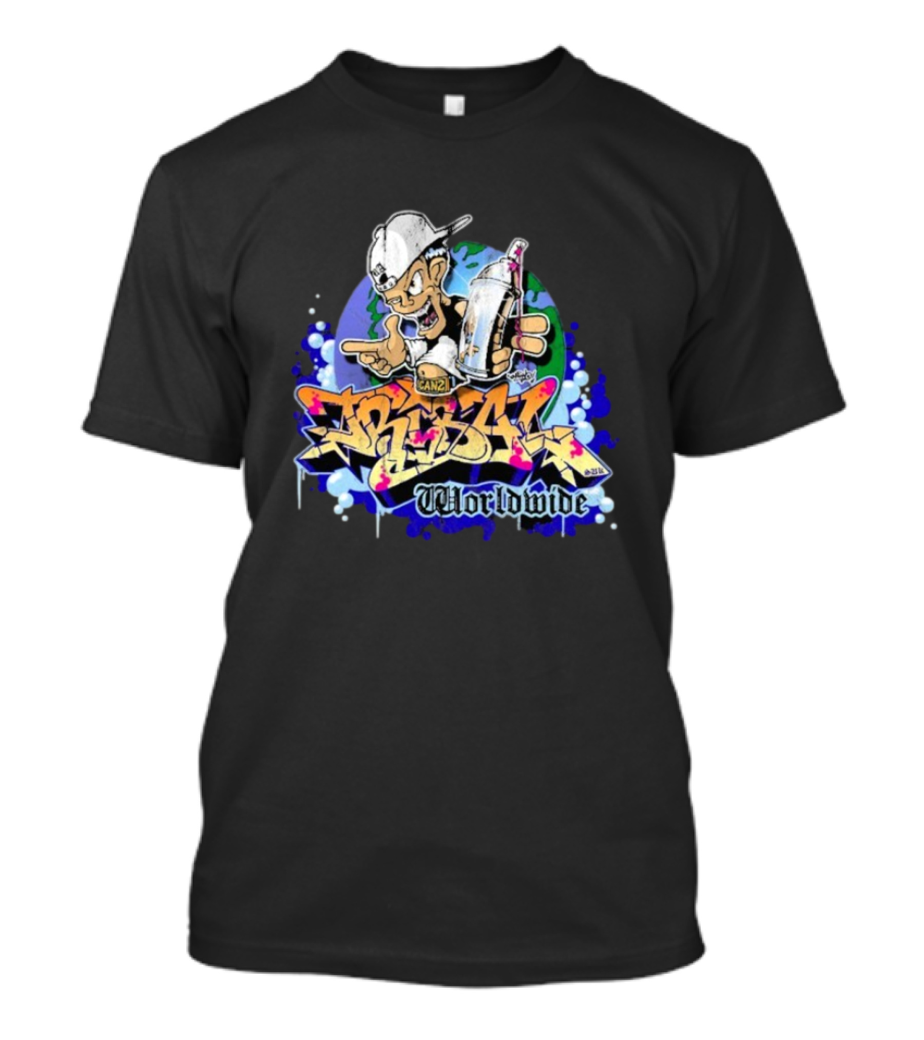 Tribal Gear Can 2 Spray Graffiti Worldwide T-Shirt