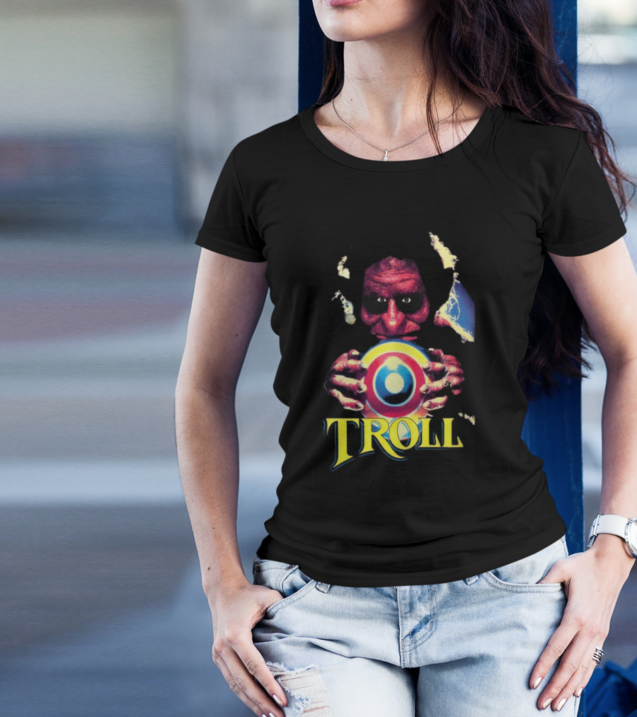 Troll Creepy Character Holding Colorful Orb T-Shirt
