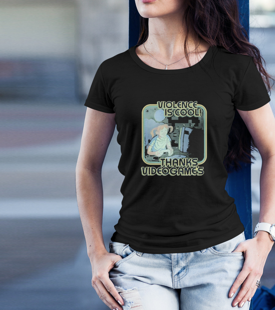 Violence Is Cool Thanks Videogame's Retro Gamer Moonlight Adventure T-Shirt