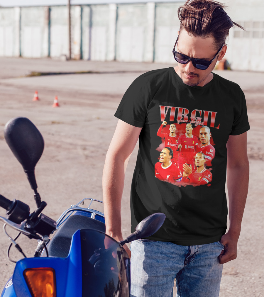 Virgil Van Dijk Liverpool FC Number 4 Captain Liverpool Red Jersey T-Shirt