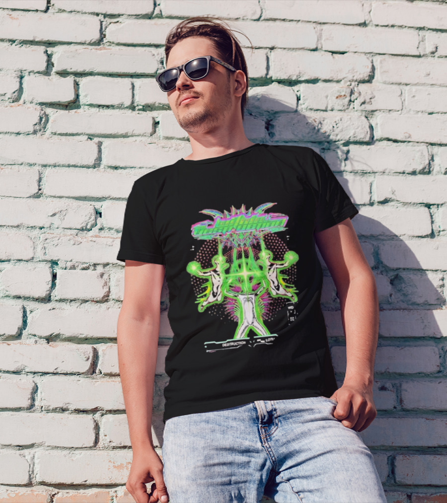 Within Destruction Lotus Tour 2023 Neon Psychedelic Artwork T-Shirt