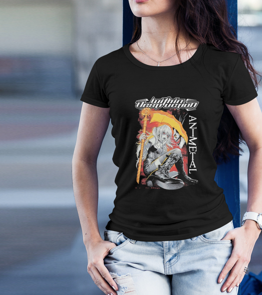 Within Destruction Misa Animetal Ryuk Death Note Anime Crossover T-Shirt