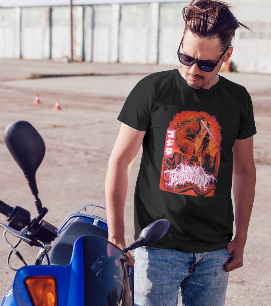 Within Destruction Reptile Kaiju Tokyo Destruction Scene T-Shirt