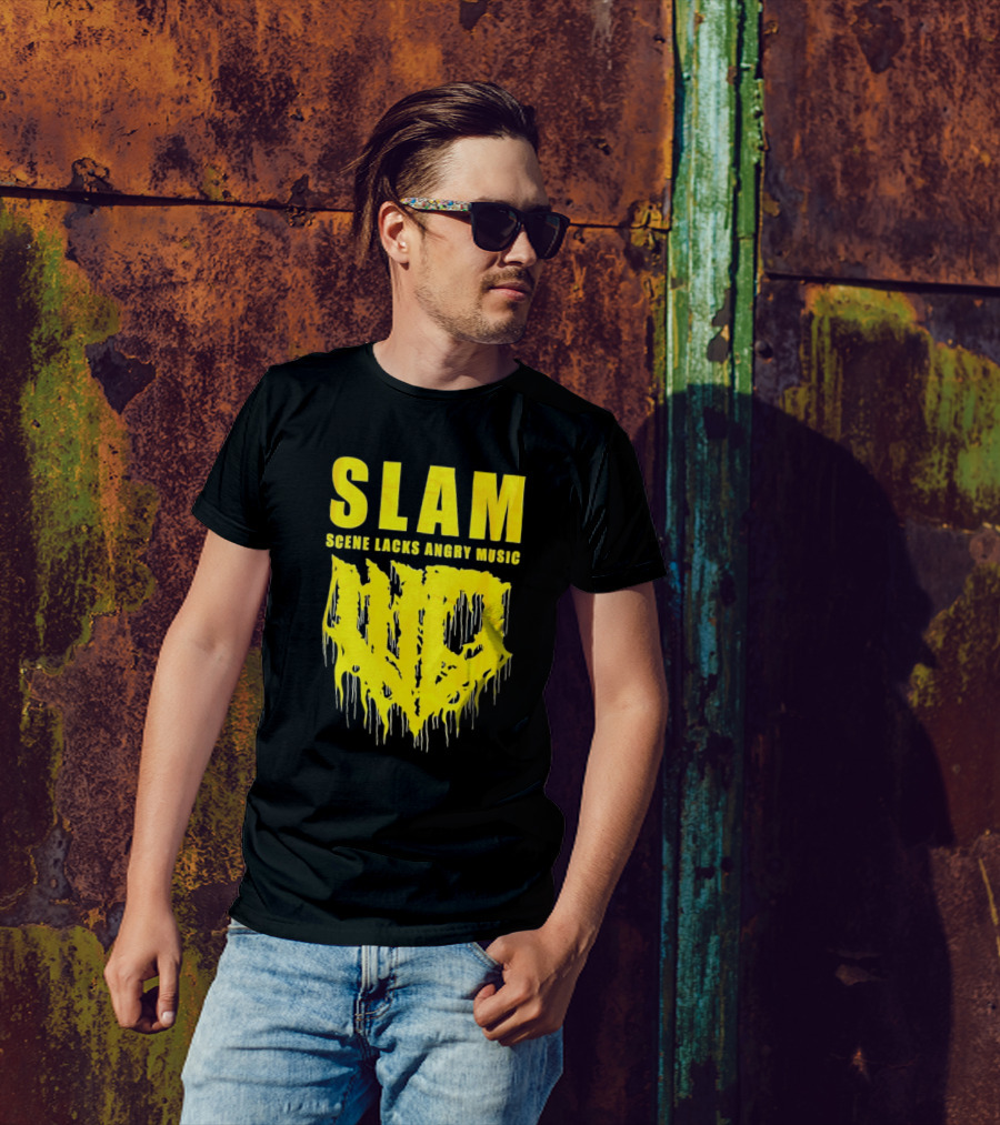 Slam Scene Lacks Angry Music Dripping Graphic T-Shirt