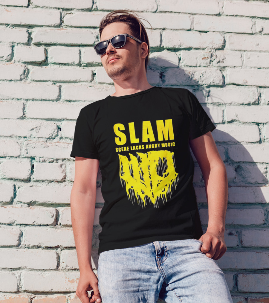 Slam Scene Lacks Angry Music Dripping Graphic T-Shirt