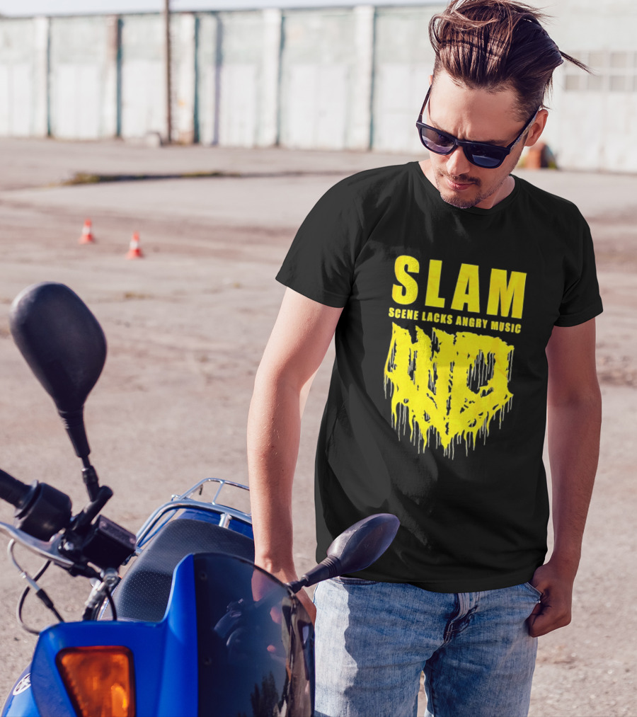 Slam Scene Lacks Angry Music Dripping Graphic T-Shirt
