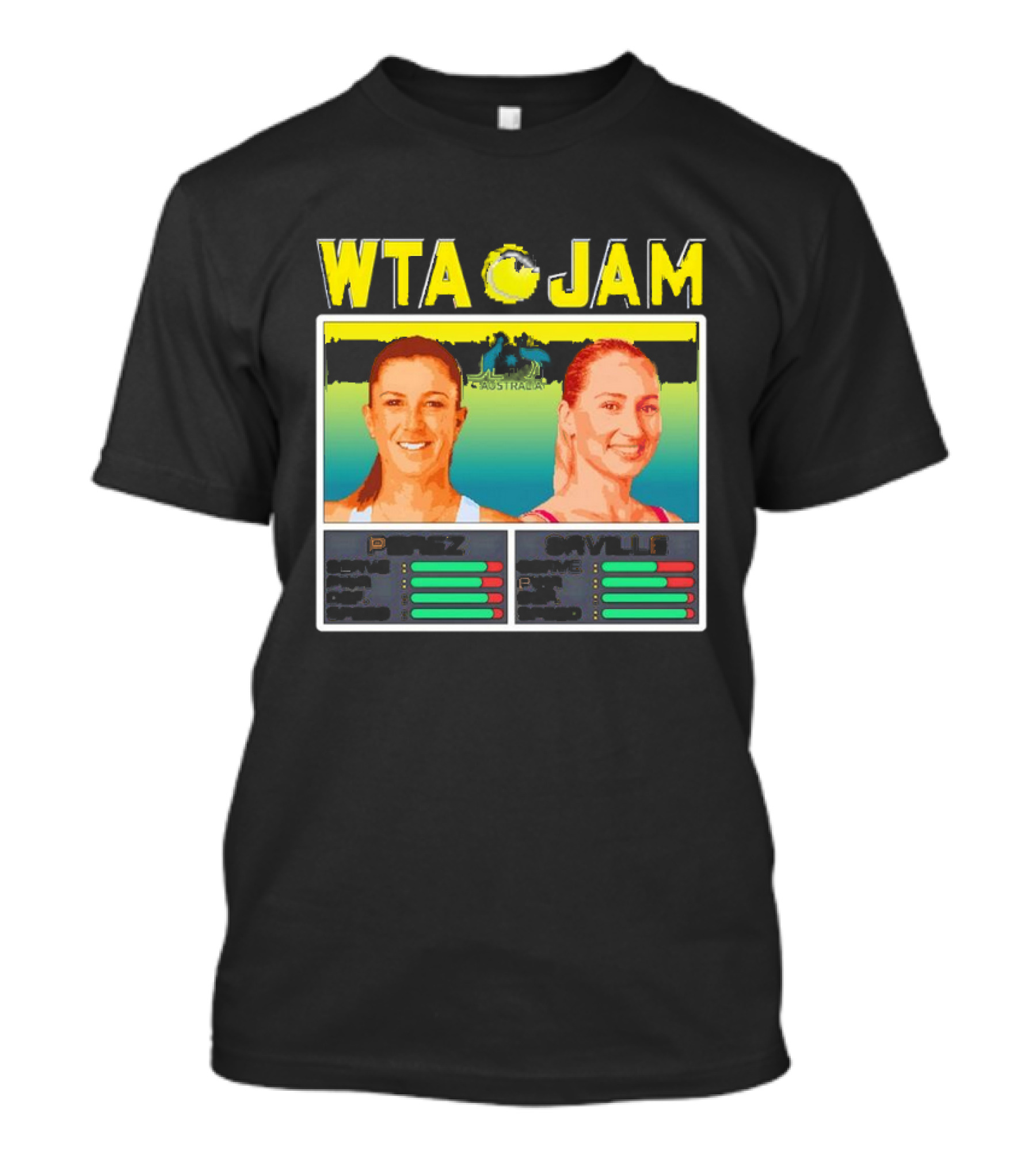 WTA Jam Perez Saville Australia Tennis Matchup T-Shirt