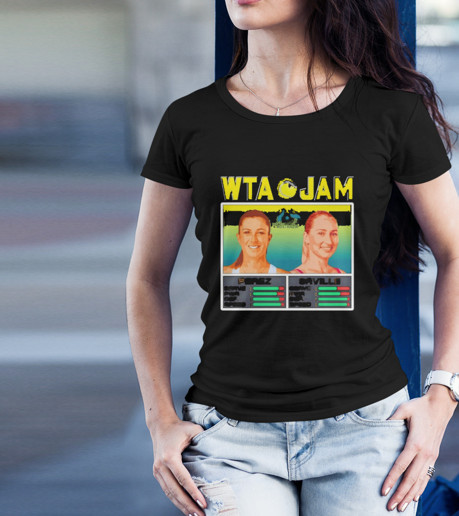 WTA Jam Perez Saville Australia Tennis Matchup T-Shirt