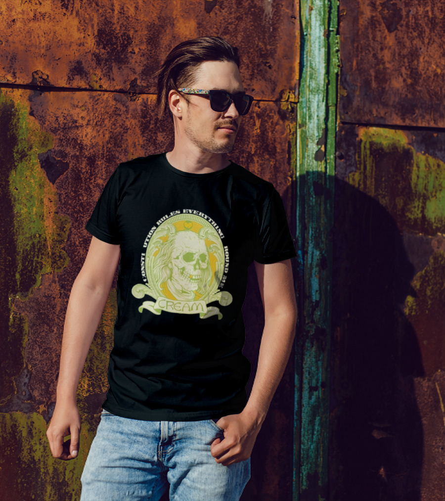 Wu-Tang Clan Constitution Rules Everything Around Me Skull Cream T-Shirt