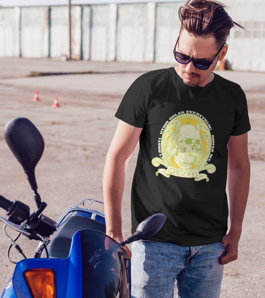 Wu-Tang Clan Constitution Rules Everything Around Me Skull Cream T-Shirt
