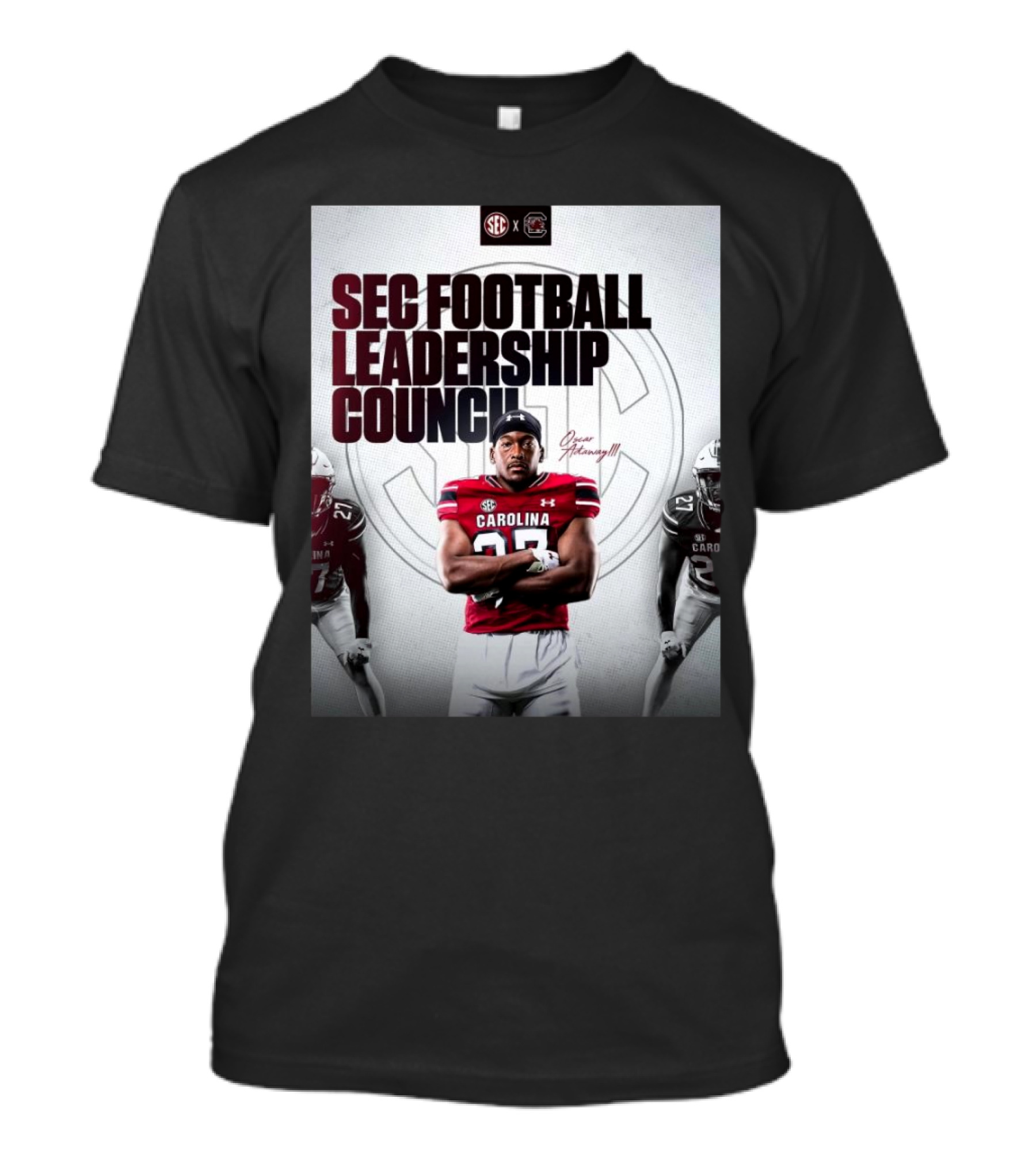 SEC Football Leadership Council South Carolina Gamecocks Oscar Adaway III T-Shirt
