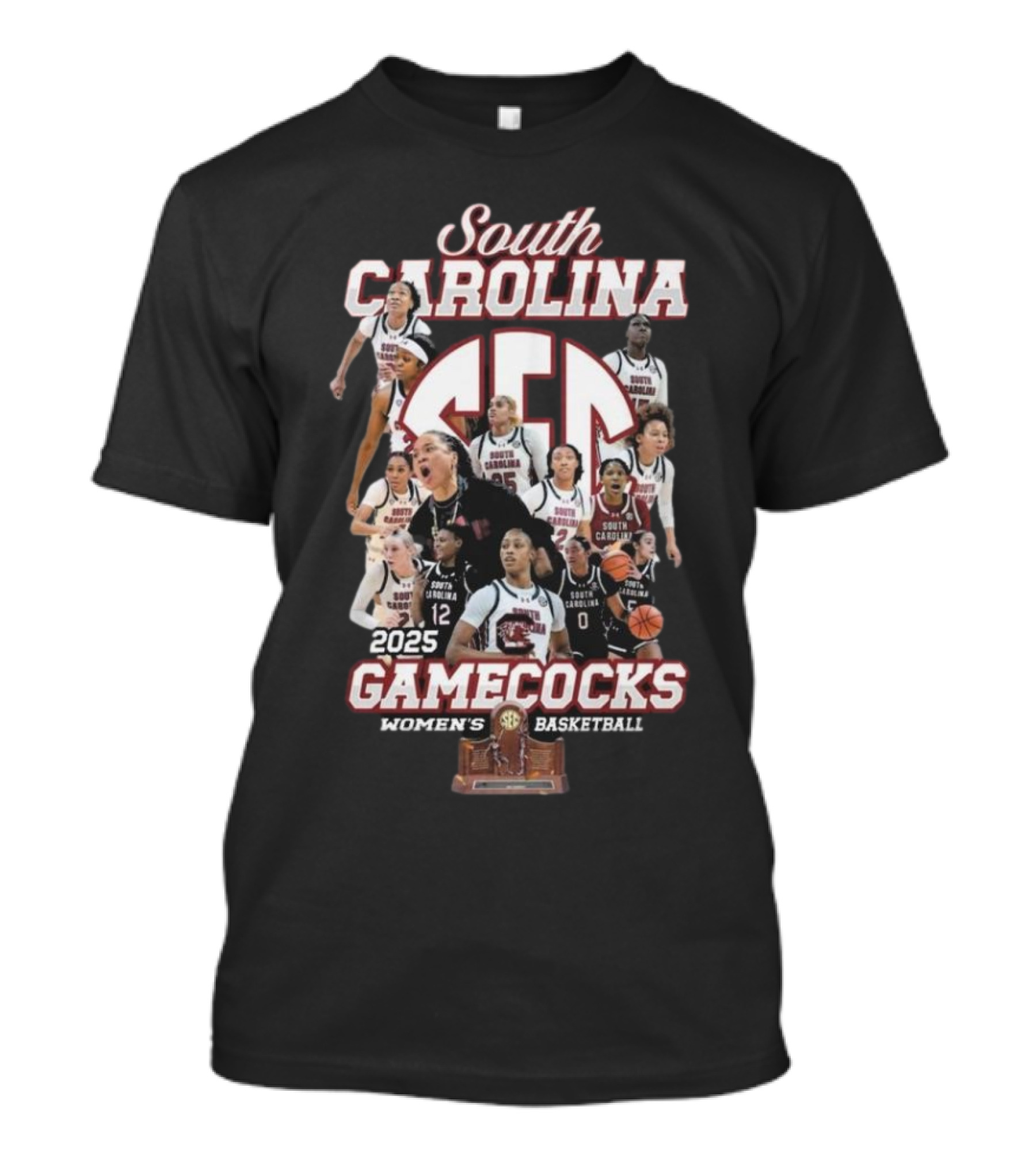 South Carolina Gamecocks SEC Women's Basketball 2025 Champions T-Shirt