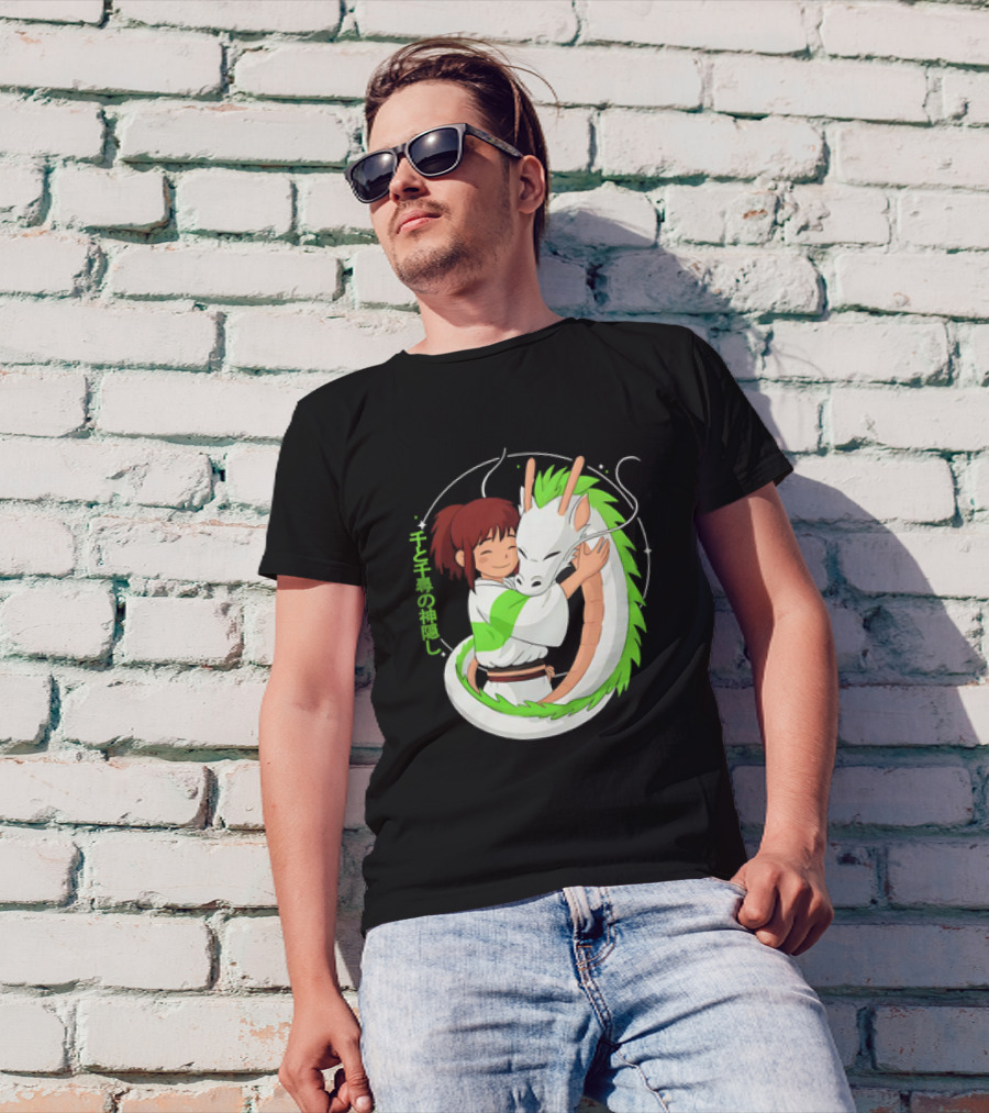 Spirited Away Haku And Chihiro Hug Embrace T-Shirt