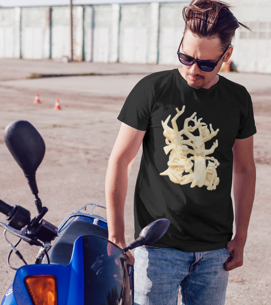 Spooky Woods Woodland Tree Creature With Owl And Frog T-Shirt