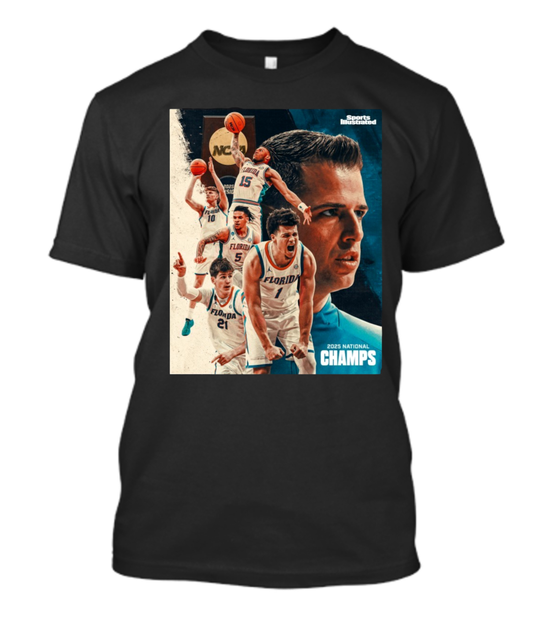 Florida Gators Basketball 2025 National Champs Sports Illustrated T-Shirt