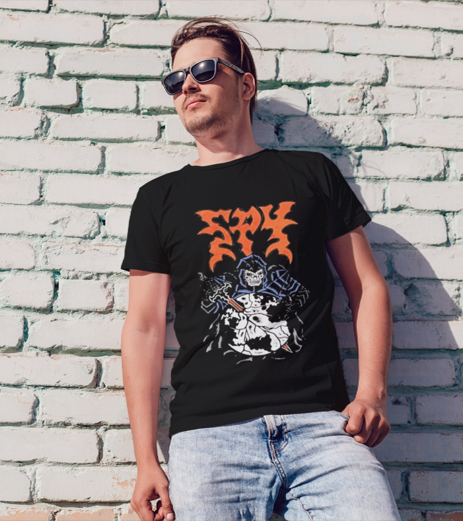 Spy DRKMTTR Apr 3 2025 Nashville TN Knife-Wielding Knight Graphic T-Shirt