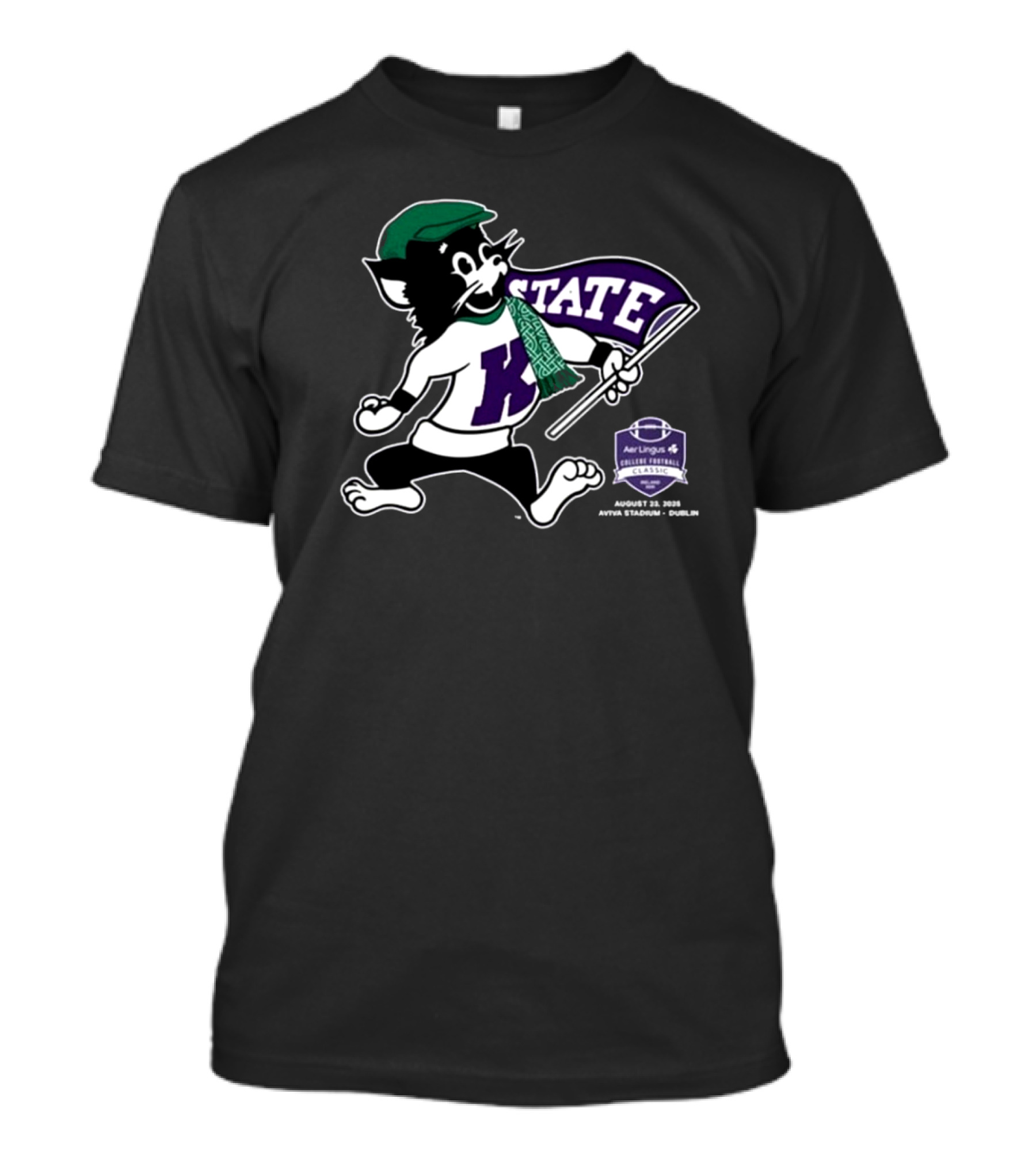 State Wildcats K Irish Willie Aer Lingus College Football Classic 2024 T-Shirt