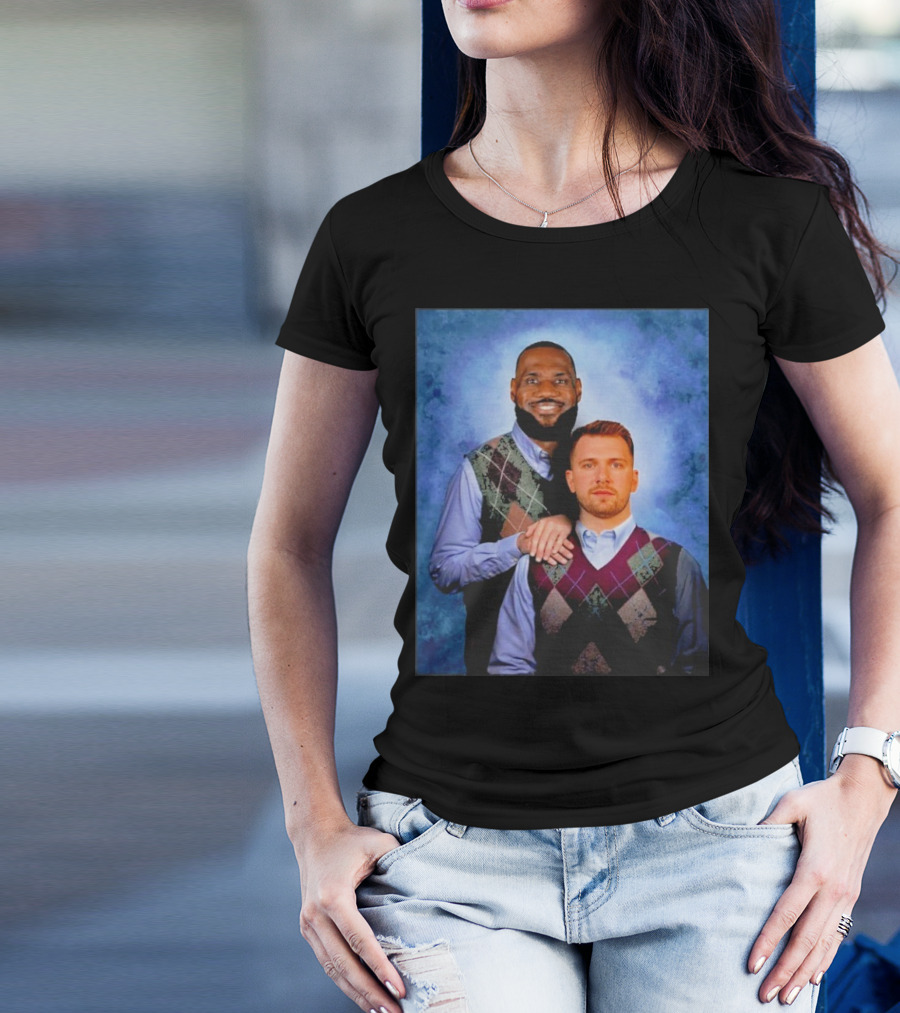 Step Brothers Luka Doncic Lebron James Argyle Sweater Duo T-Shirt