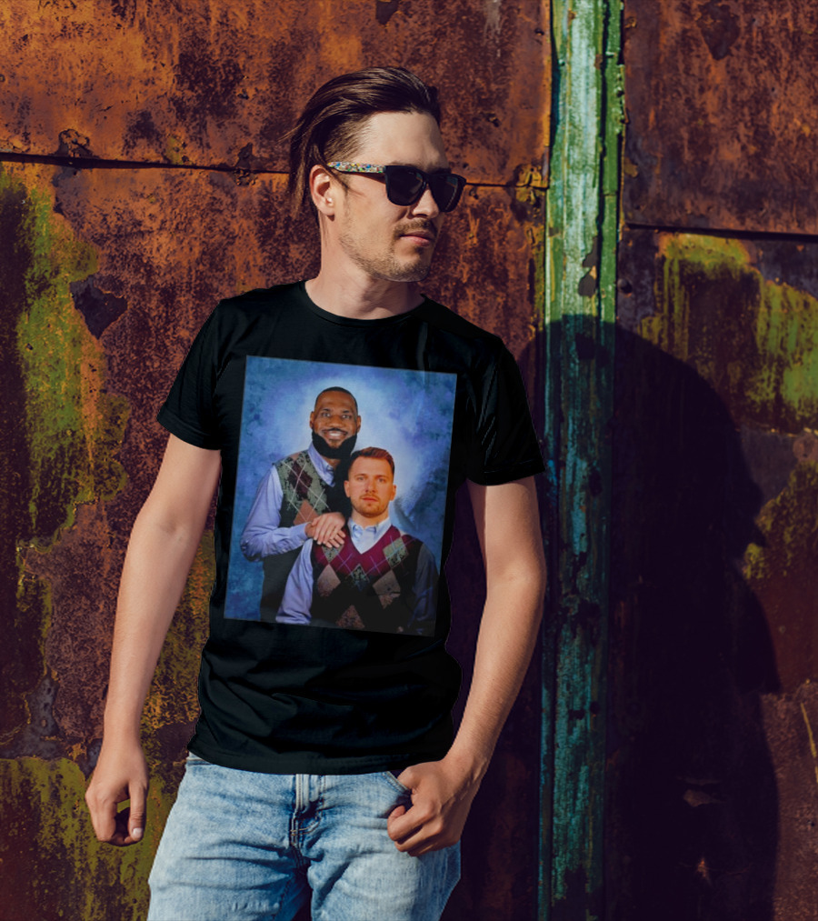 Step Brothers Luka Doncic Lebron James Argyle Sweater Duo T-Shirt
