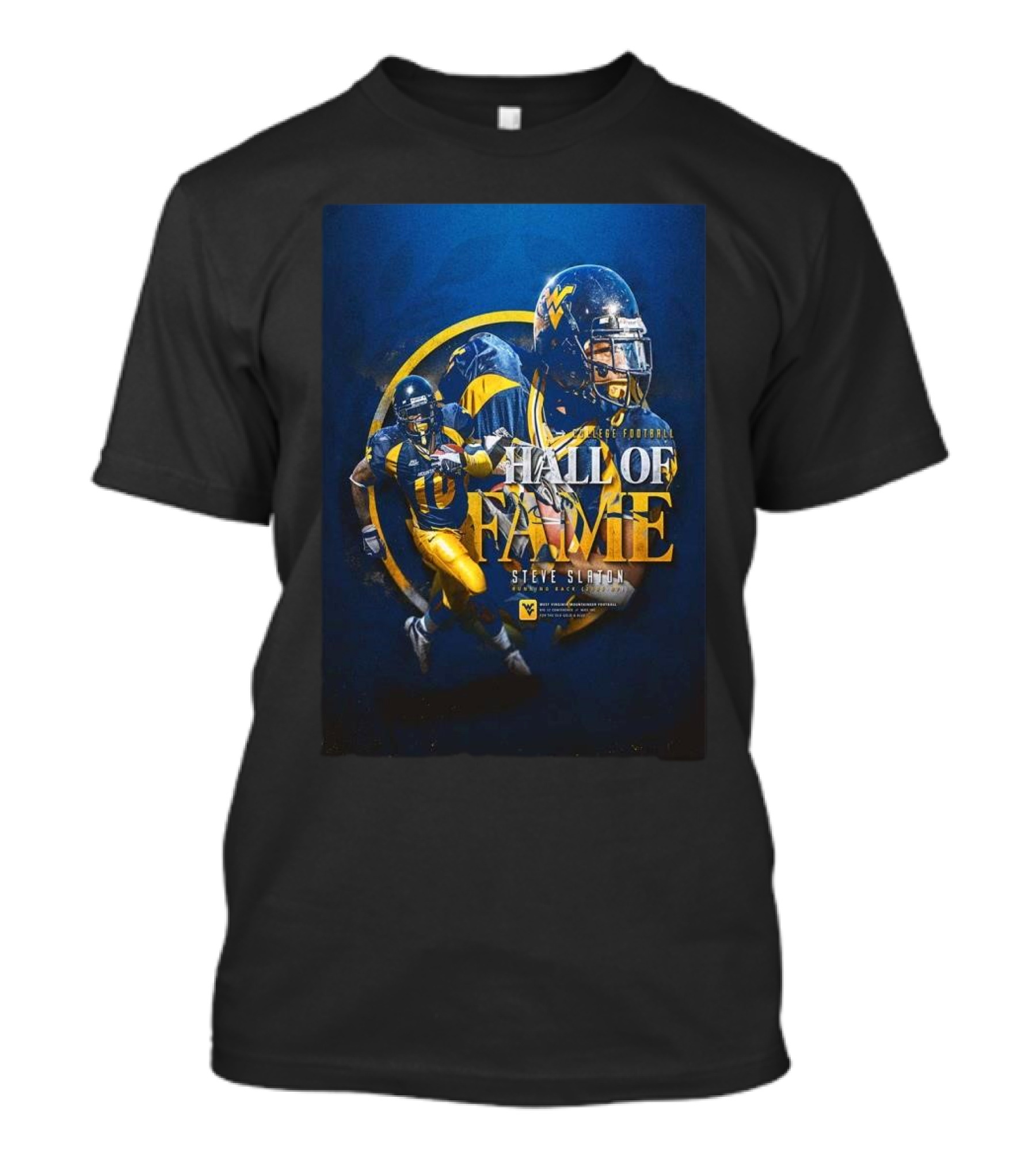Steve Slaton College Football Hall Of Fame Running Back West Virginia Sports T-Shirt