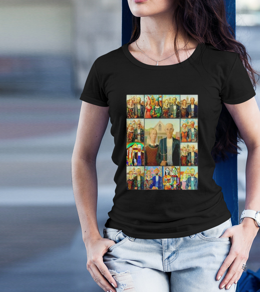 Styles Of American Gothic Painting Variations T-Shirt