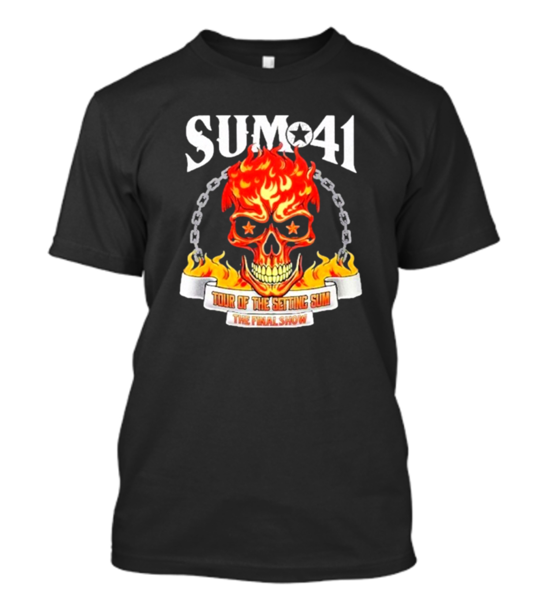 Sum 41 Flaming Skull Tour Of The Setting Sun The Final Show T-Shirt