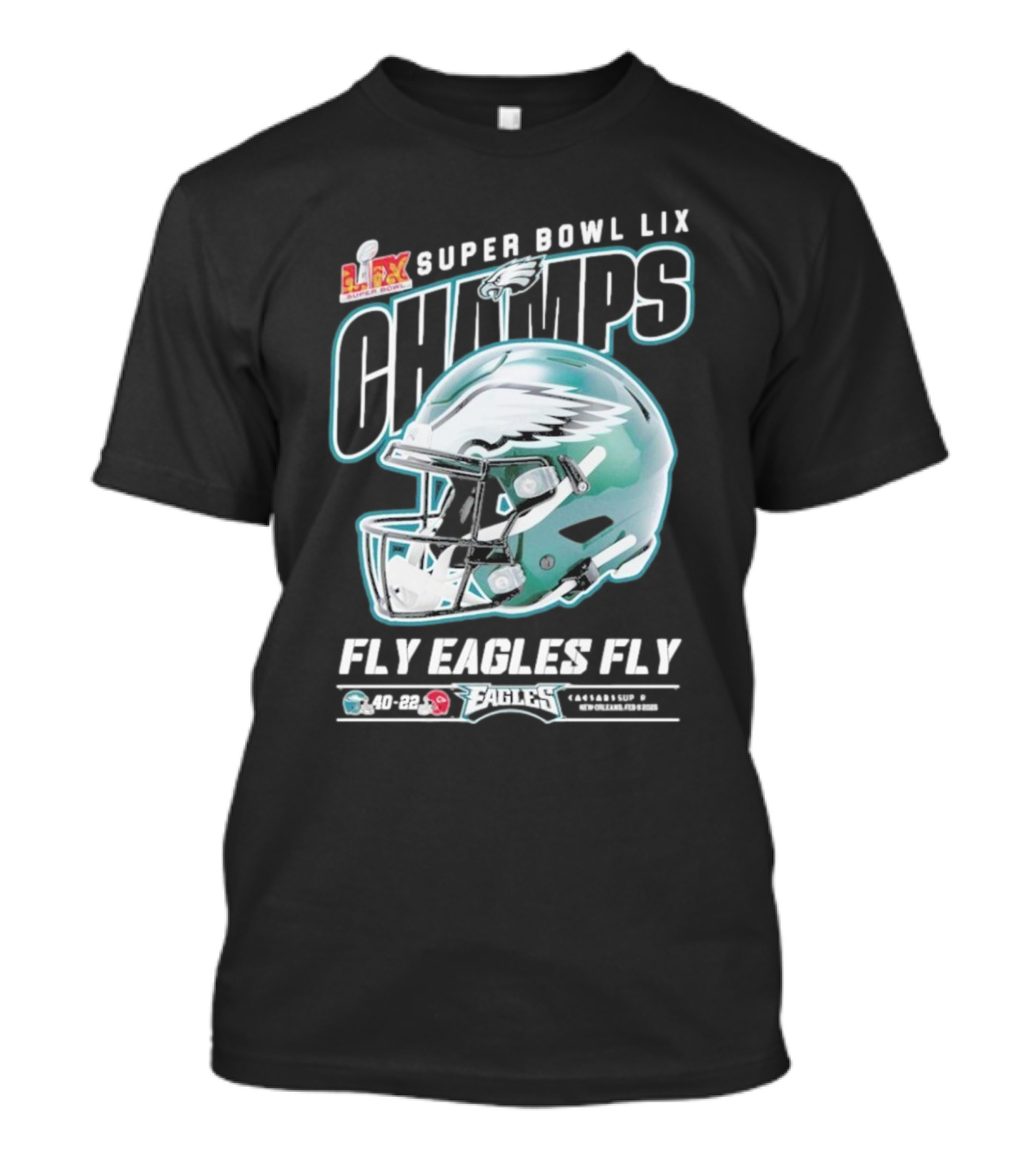 Super Bowl LIX Champs Philadelphia Eagles Fly Eagles Fly Helmet T-Shirt