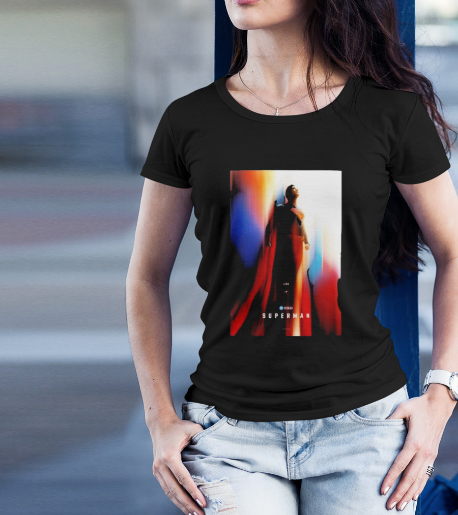 Superman 2025 Movie Look Up Heroic Color Burst T-Shirt