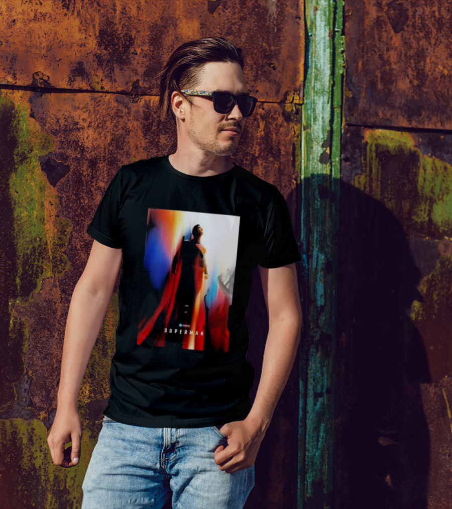 Superman 2025 Movie Look Up Heroic Color Burst T-Shirt