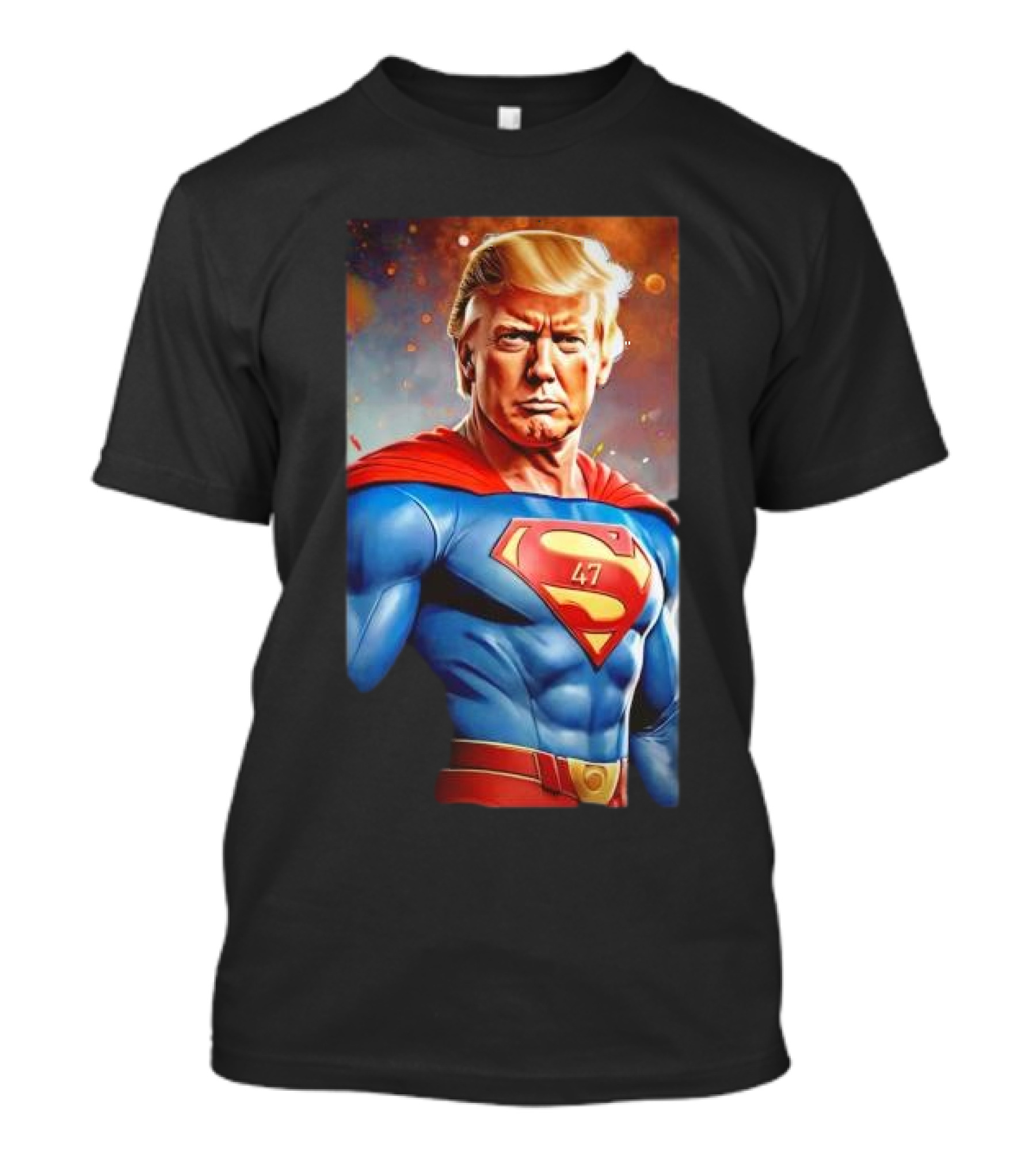 Superman Donald Trump 47th President Cape Emblem T-Shirt