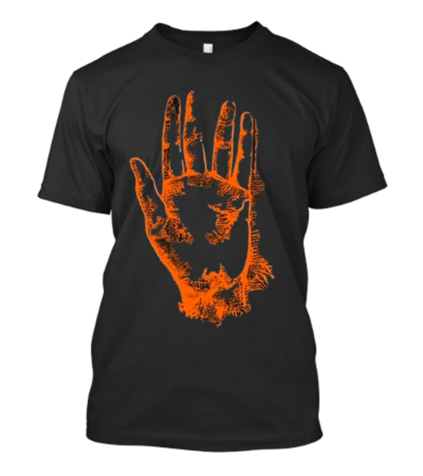 Tamino Sanctuary Handprint Symbol Burning Orange T-Shirt