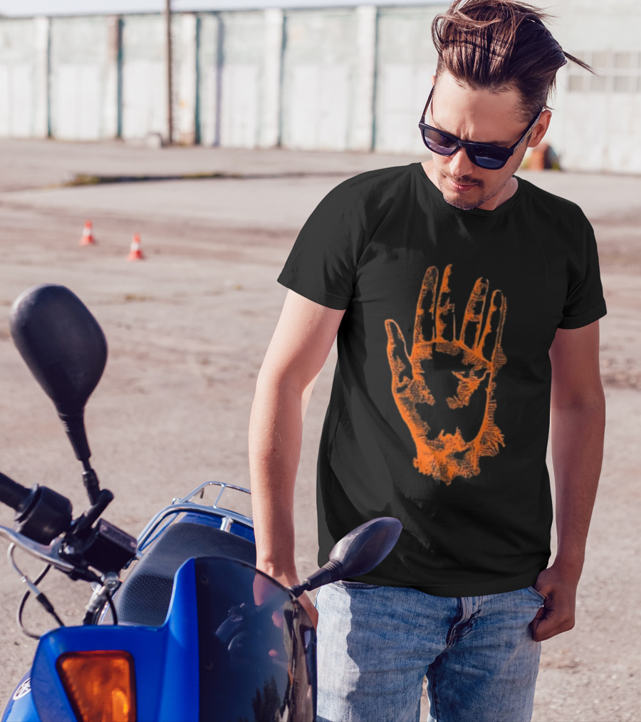 Tamino Sanctuary Handprint Symbol Burning Orange T-Shirt