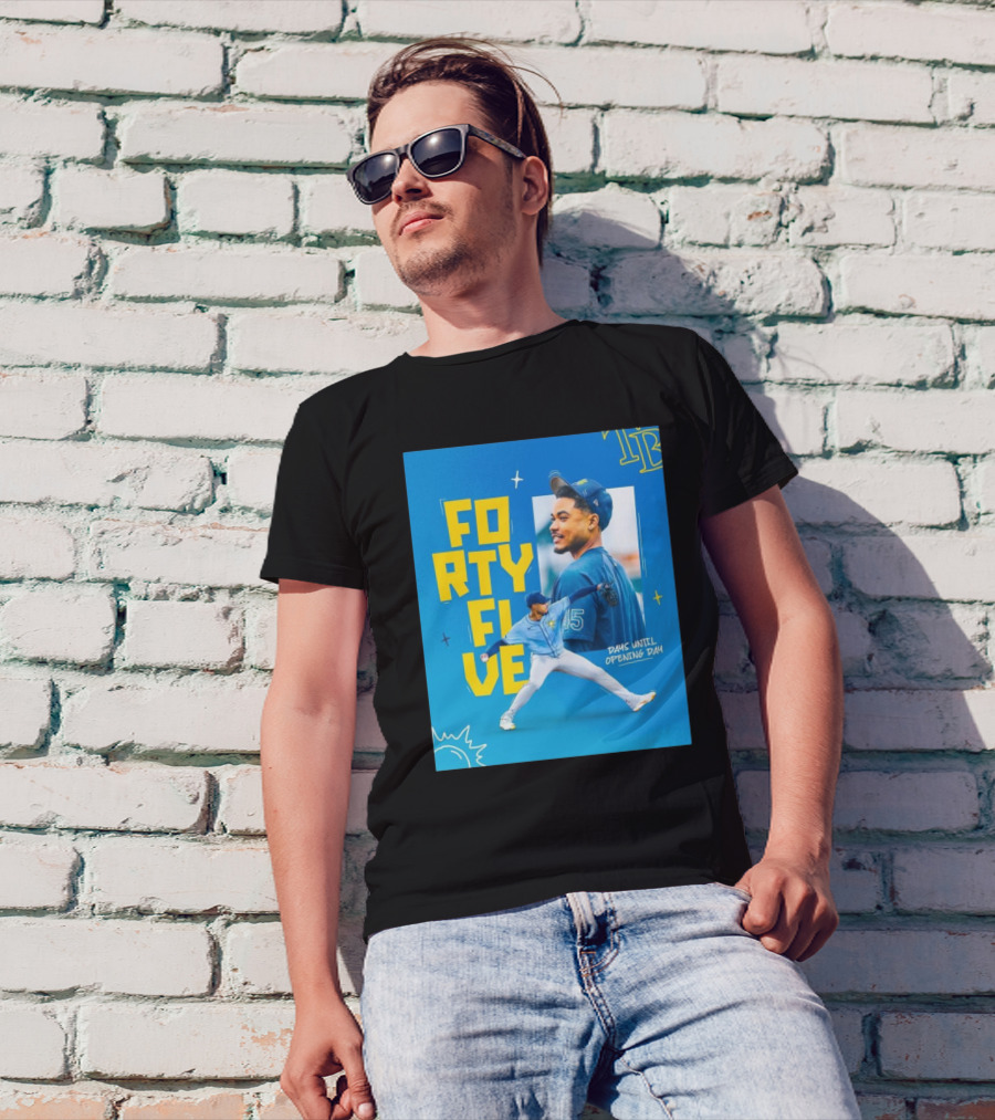 Tampa Bay Rays Taj Bradley Forty Five Days Until Opening Day T-Shirt
