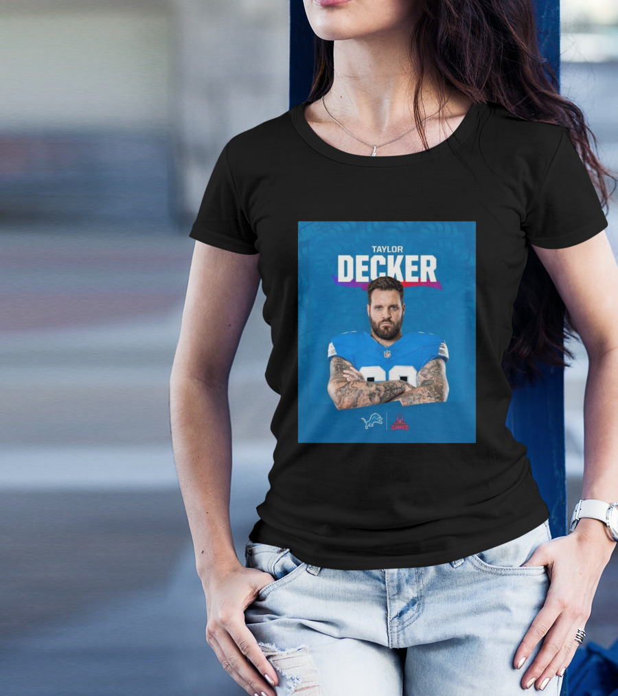 TAYLOR DECKER NFL GAMES DETROIT LIONS PRO BOWL 2025 T-Shirt