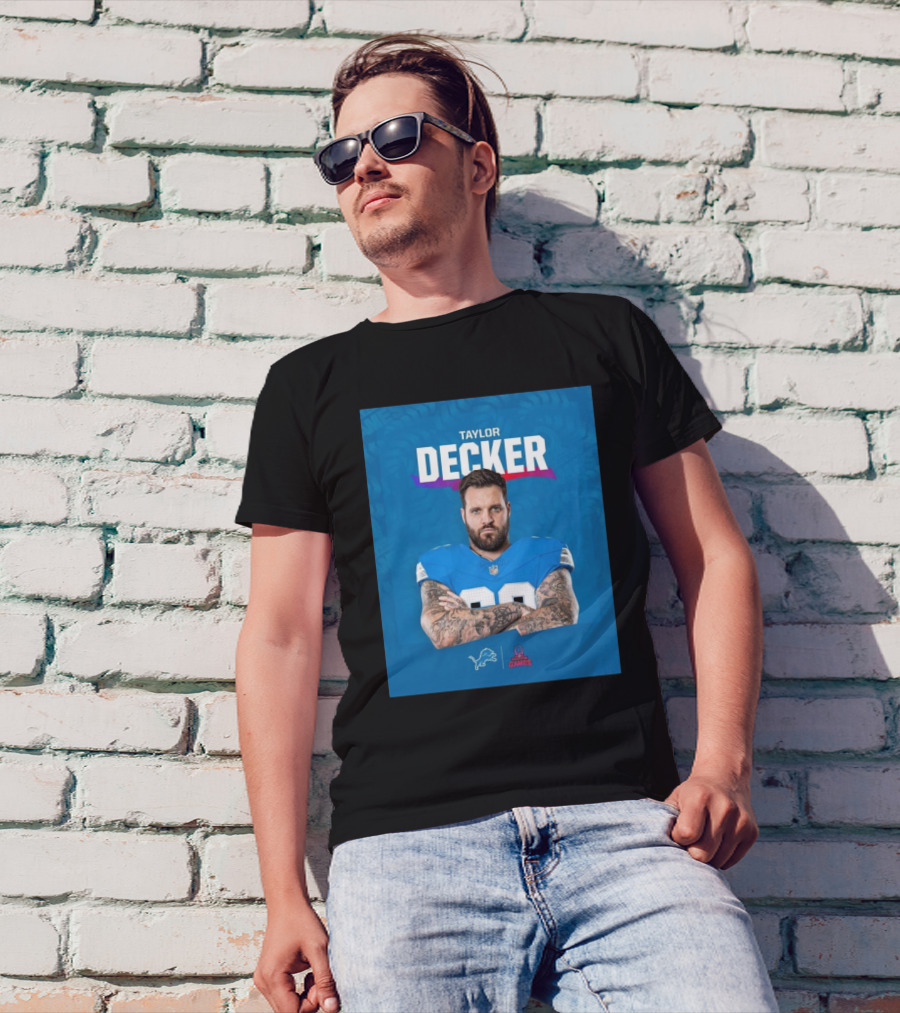 TAYLOR DECKER NFL GAMES DETROIT LIONS PRO BOWL 2025 T-Shirt