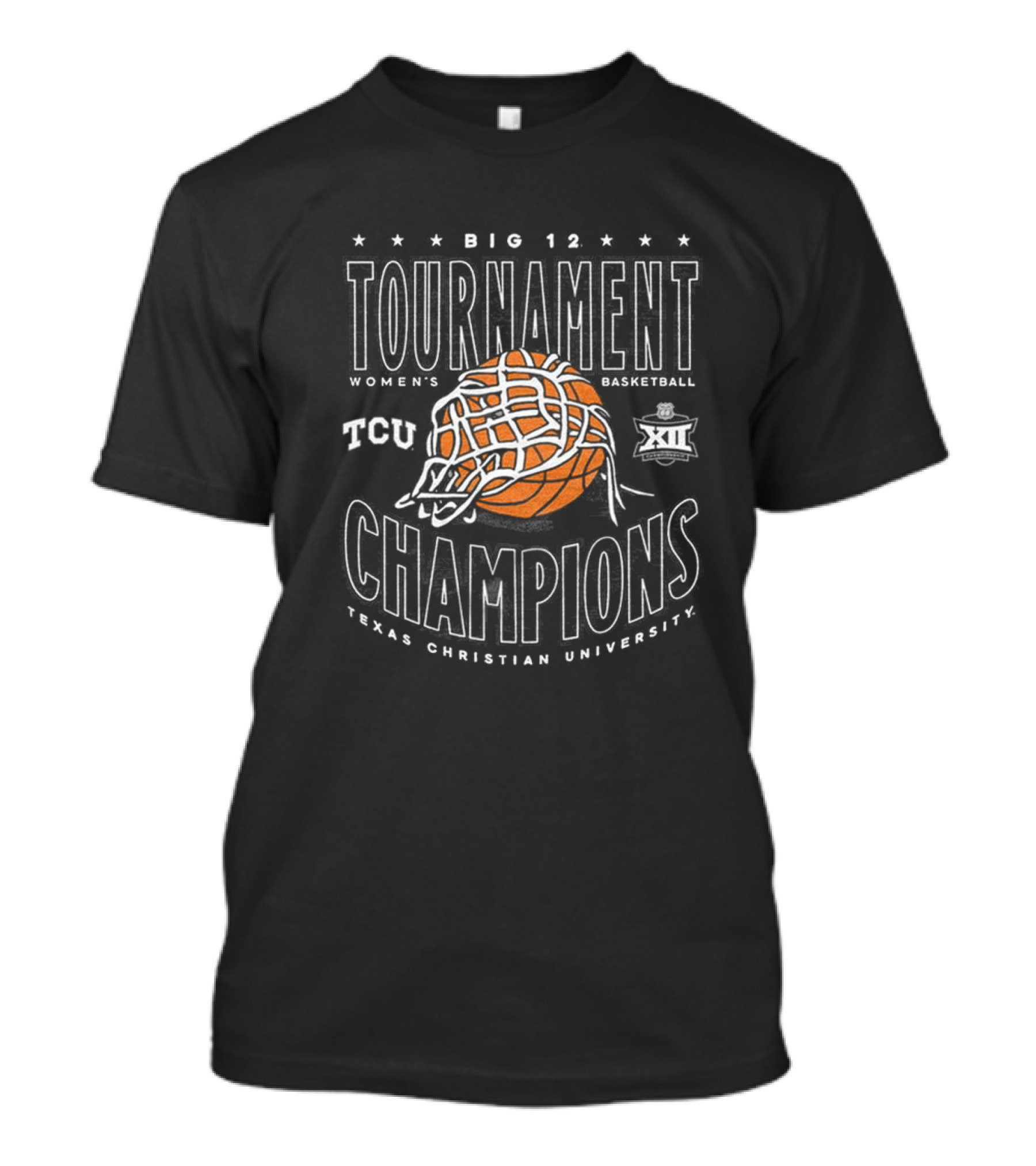 TCU Horned Frogs Big 12 Tournament Champions Women’s Basketball Texas Christian University T-Shirt