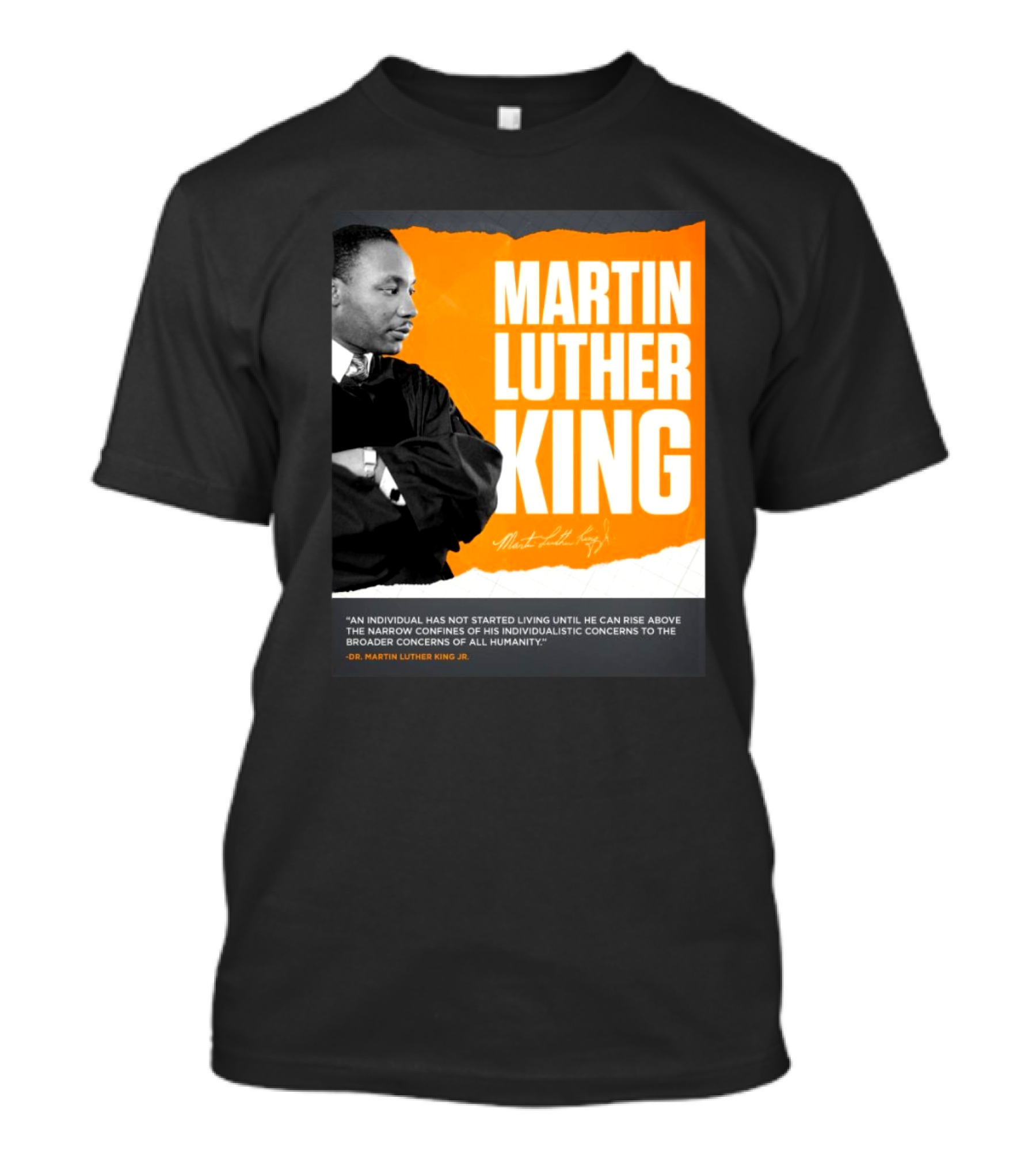 Martin Luther King Jr Tennessee Football Legacy With Signature And Quote T-Shirt