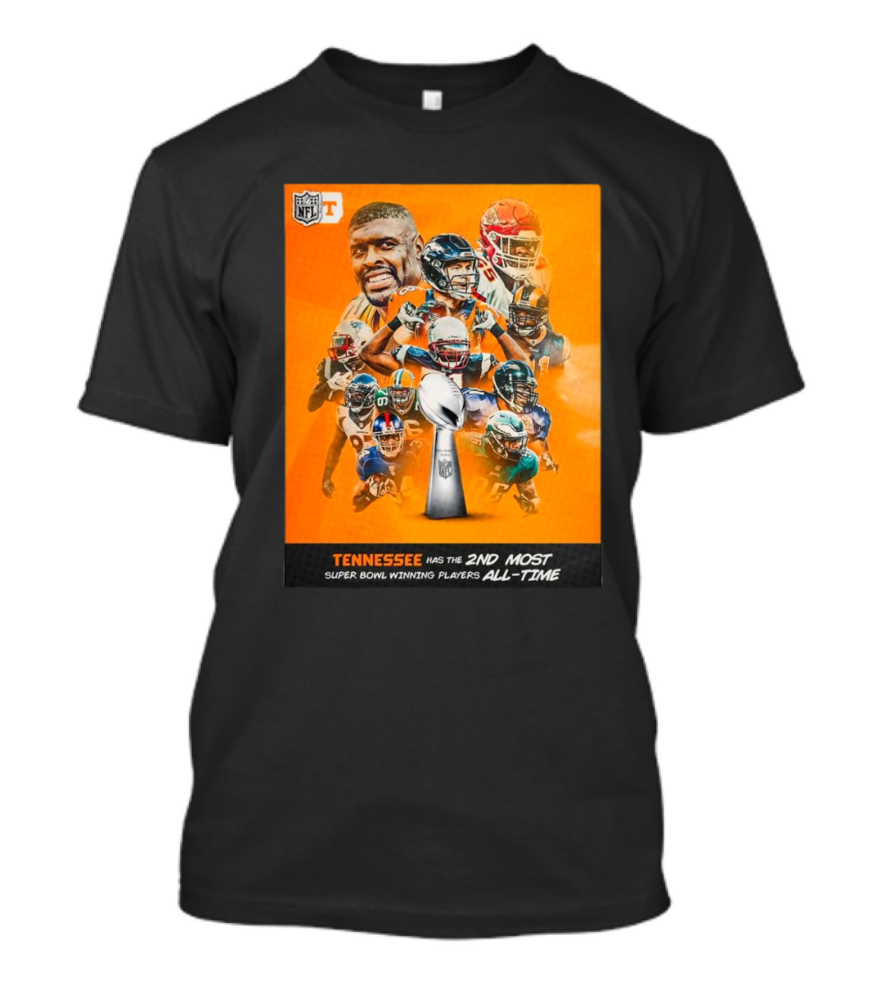 Tennessee Vols 2nd Most Super Bowl Winning NFL Players All-Time T-Shirt