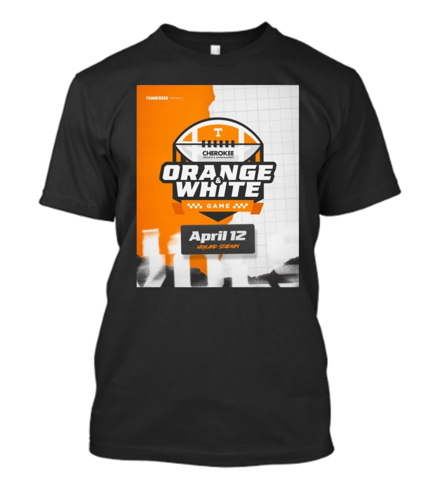 Tennessee Vols Football Cherokee Resorts Orange White Game April 12 Neyland Stadium T-Shirt