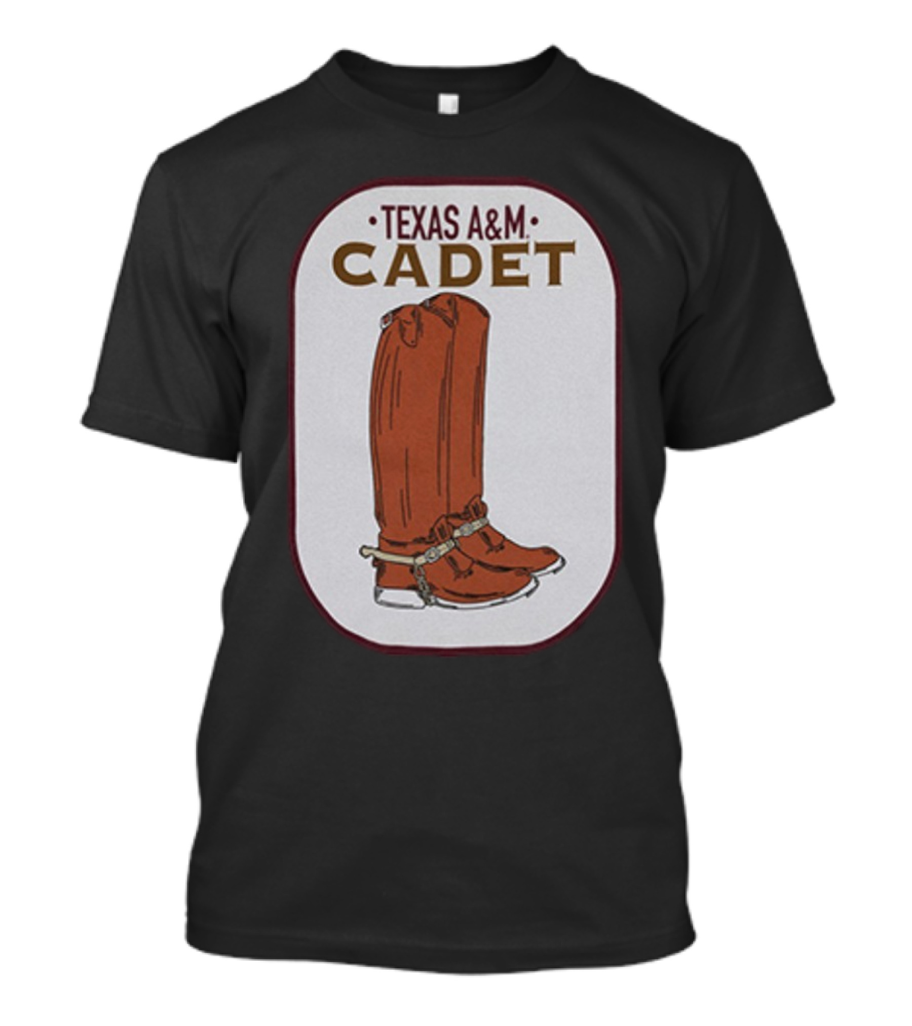 Texas A&M Cadet Brown Boots Emblem T-Shirt
