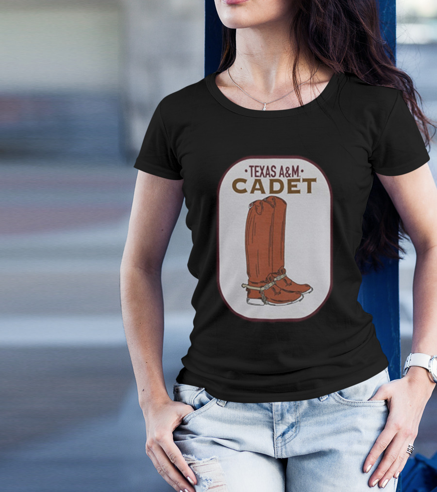 Texas A&M Cadet Brown Boots Emblem T-Shirt