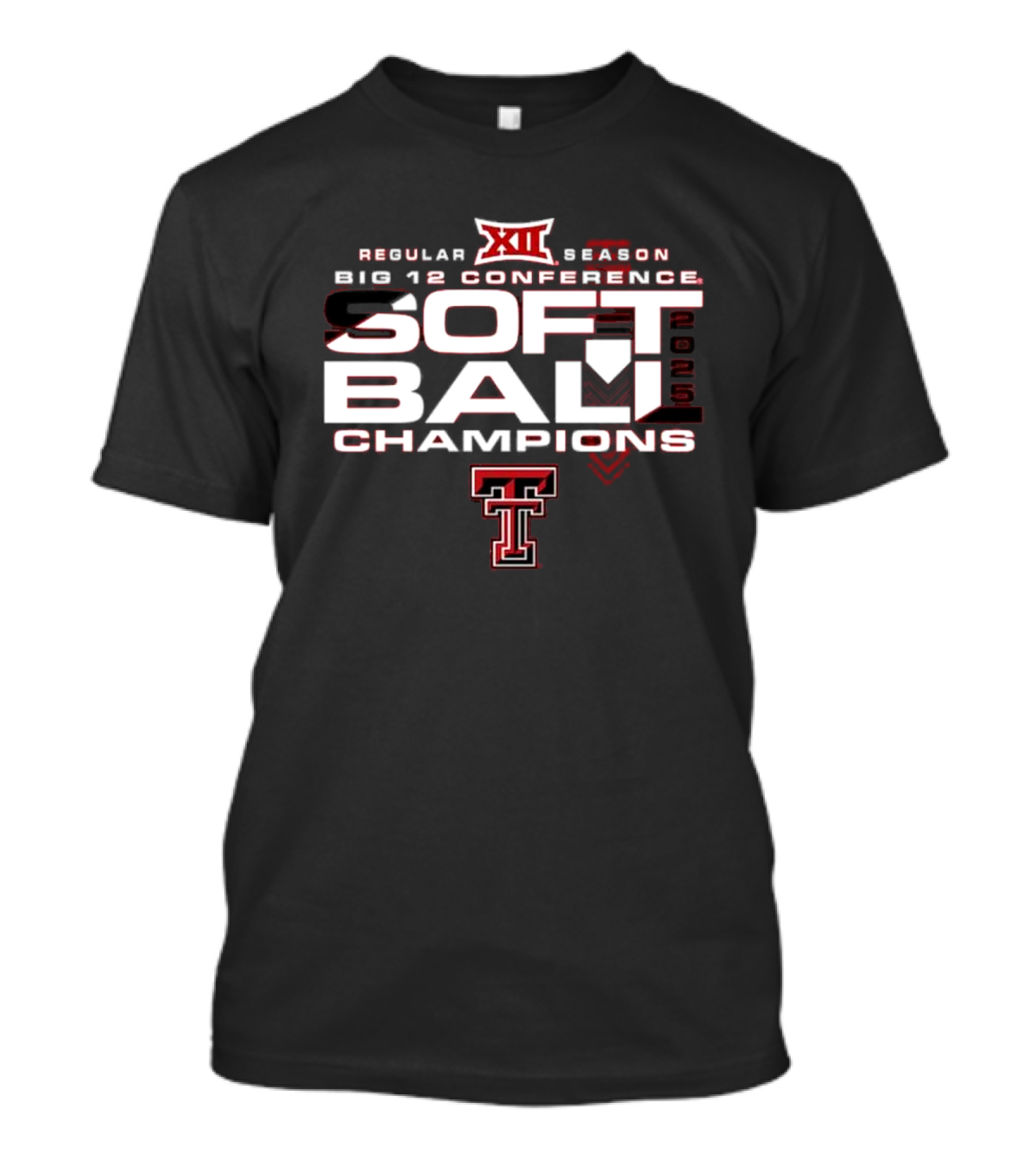 Texas Tech Red Raiders Big 12 Conference Softball 2025 Regular Season Champions T-Shirt